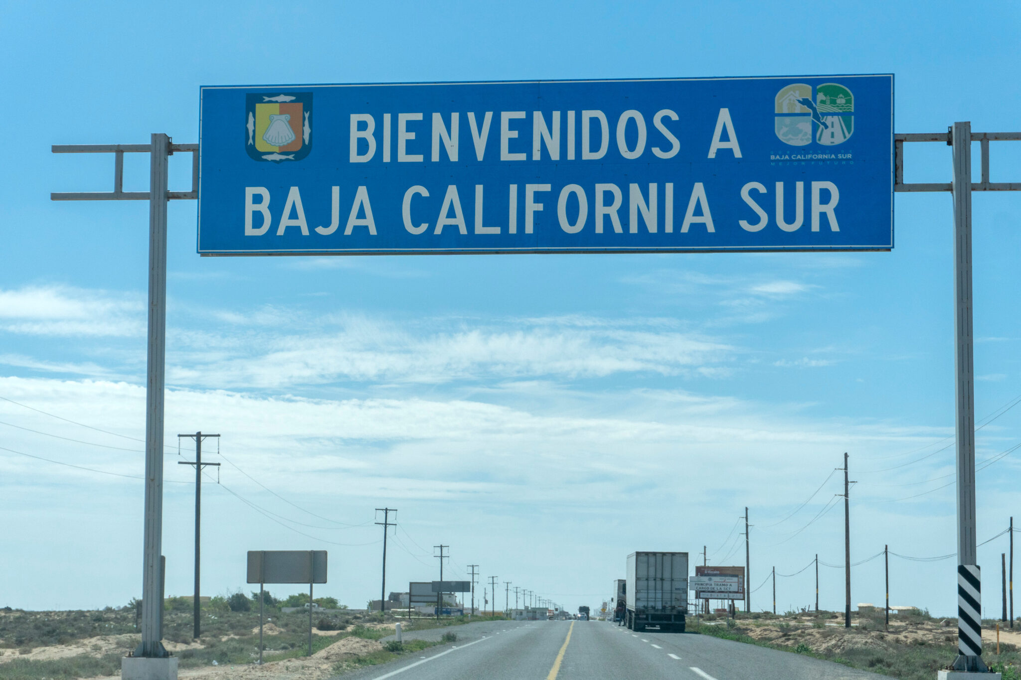 Welcome to Baja California Sur road sign