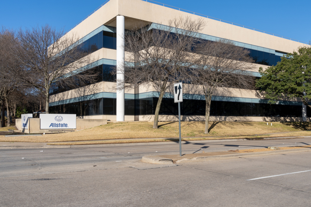 Allstate's regional headquarters in Irving, Texas.